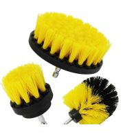 Drill Brush – Power Cleaning Attachment Set 2"/4"/6" Nylon Bristles, 1/4" Hex Shank Quick Connect | Multi-Surface Scrubber Kit with Extension Pole | UAE Car Wash Tile Floor Deep Clean Essential 